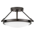 thumbnail image 1 of 3381BX Hinkley Lighting Collier - 3 Light Semi-Flush Mount 9.25 Inches High and 15.25 Inches Wide, 1 of 12