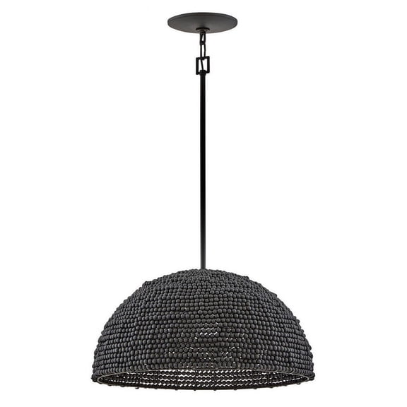 38464BK-Hinkley Lighting-Dalia - 14W 1 LED Large Pendant In Bohemian Style-10 Inhces Tall and 20 Inches Wide-Black Finish