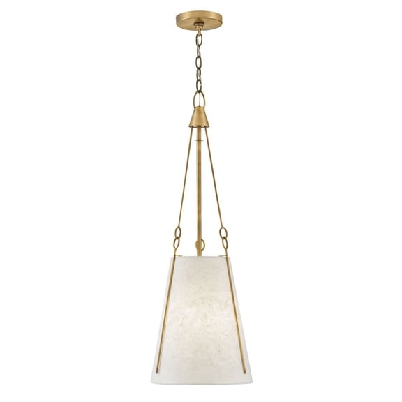 45027LDB-Hinkley Lighting-Danvers - 12W 1 LED Small Pendant In Traditional Style-32 Inches Tall and 11 Inches Wide-Lacquered Dark Brass Finish