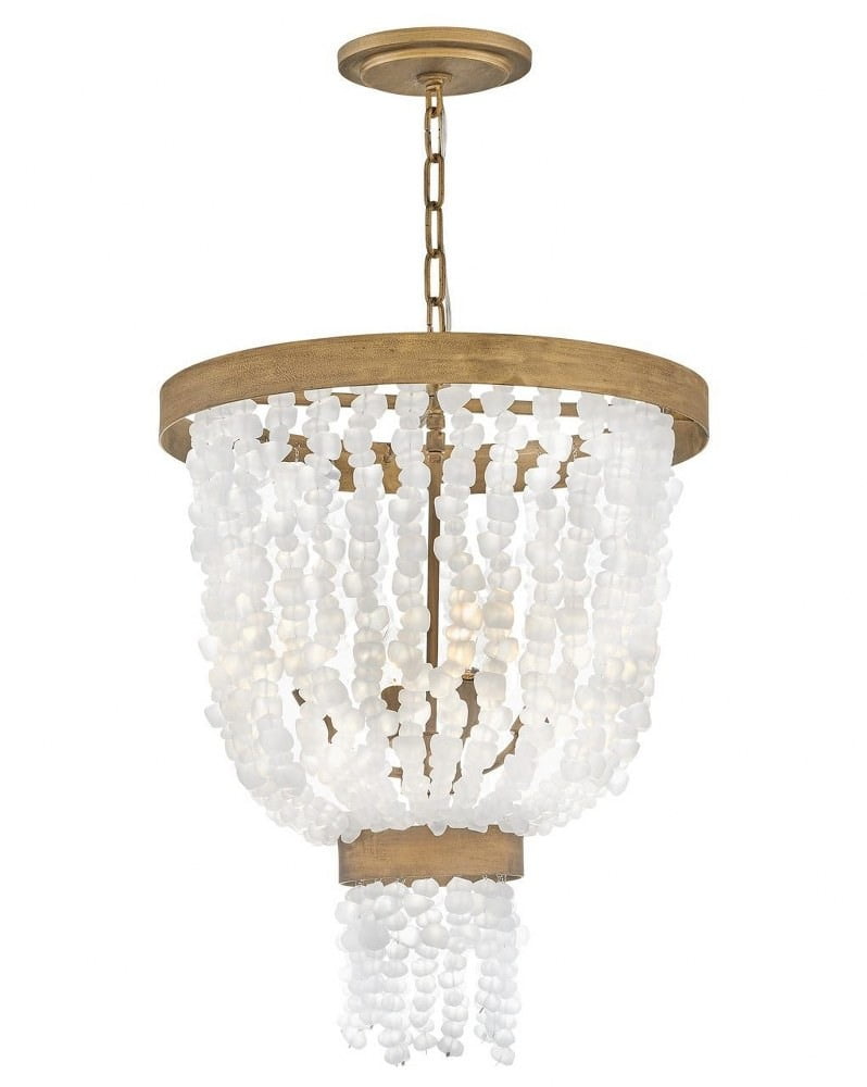 Bohemian Chic 4-Light Crystal Pendant with Burnished Gold Finish