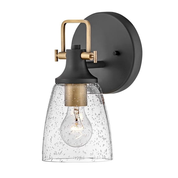 1 Light Bath Vanity-Black/Heritage Brass Finish Hinkley Lighting 51270Bk