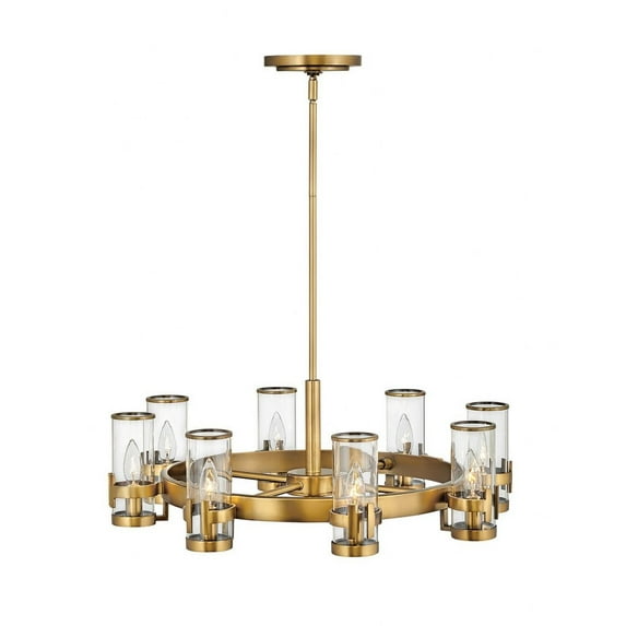 38106HB-Hinkley Lighting-Reeve - 8 Light Medium Chandelier in Traditional-Transitional Style - 27 Inches Wide by 9 Inches High-Heritage Brass Finish