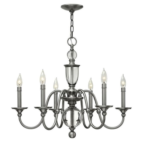 Hinkley Lighting - Eleanor - 6 Light Small Chandelier in Traditional Style -