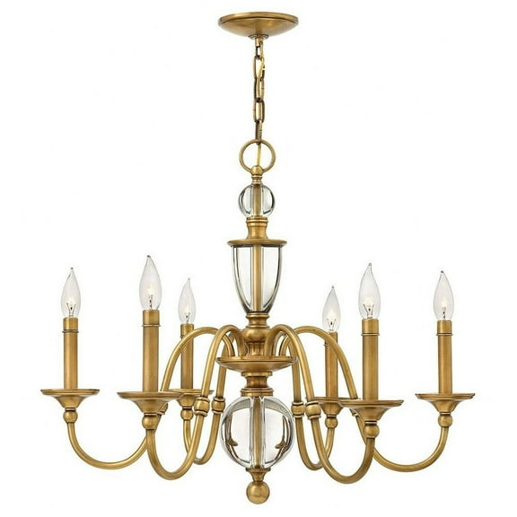 Hinkley Lighting - Eleanor - 6 Light Small Chandelier in Traditional Style -