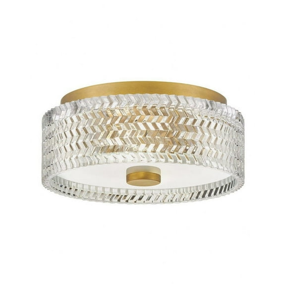 5041HB-Hinkley Lighting-Elle - 14W 2 LED Medium Flush Mount In Traditional Style-6 Inches Tall and 12 Inches Wide-Heritage Brass Finish