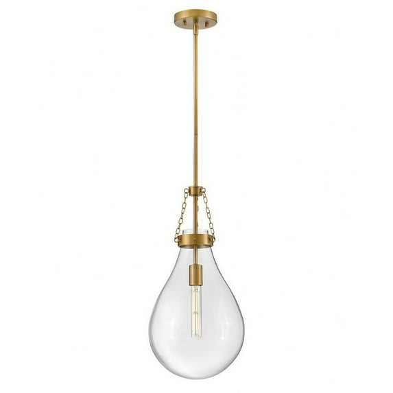 46057LCB-Hinkley Lighting-Eloise - 10W 1 LED Small Pendant In Traditional Style-22.25 Inches Tall and 11 Inches Wide-Lacquered Brass Finish