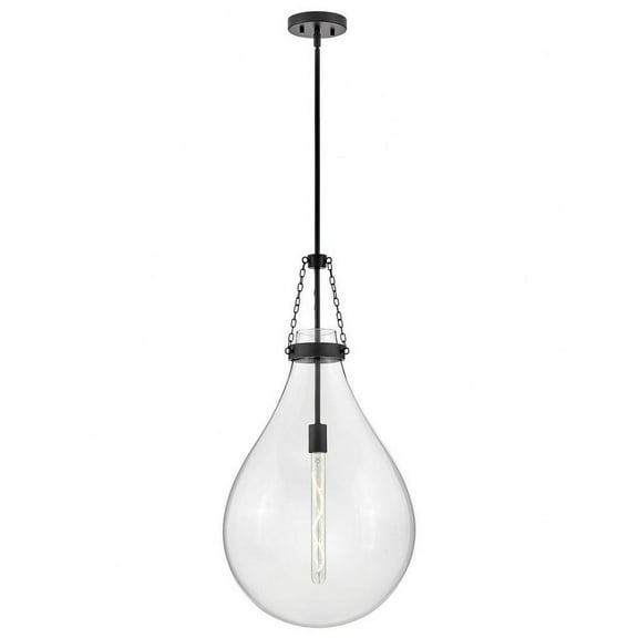 46054BK-Hinkley Lighting-Eloise - 12W 1 LED Large Pendant In Traditional Style-31.25 Inches Tall and 16 Inches Wide-Black Finish