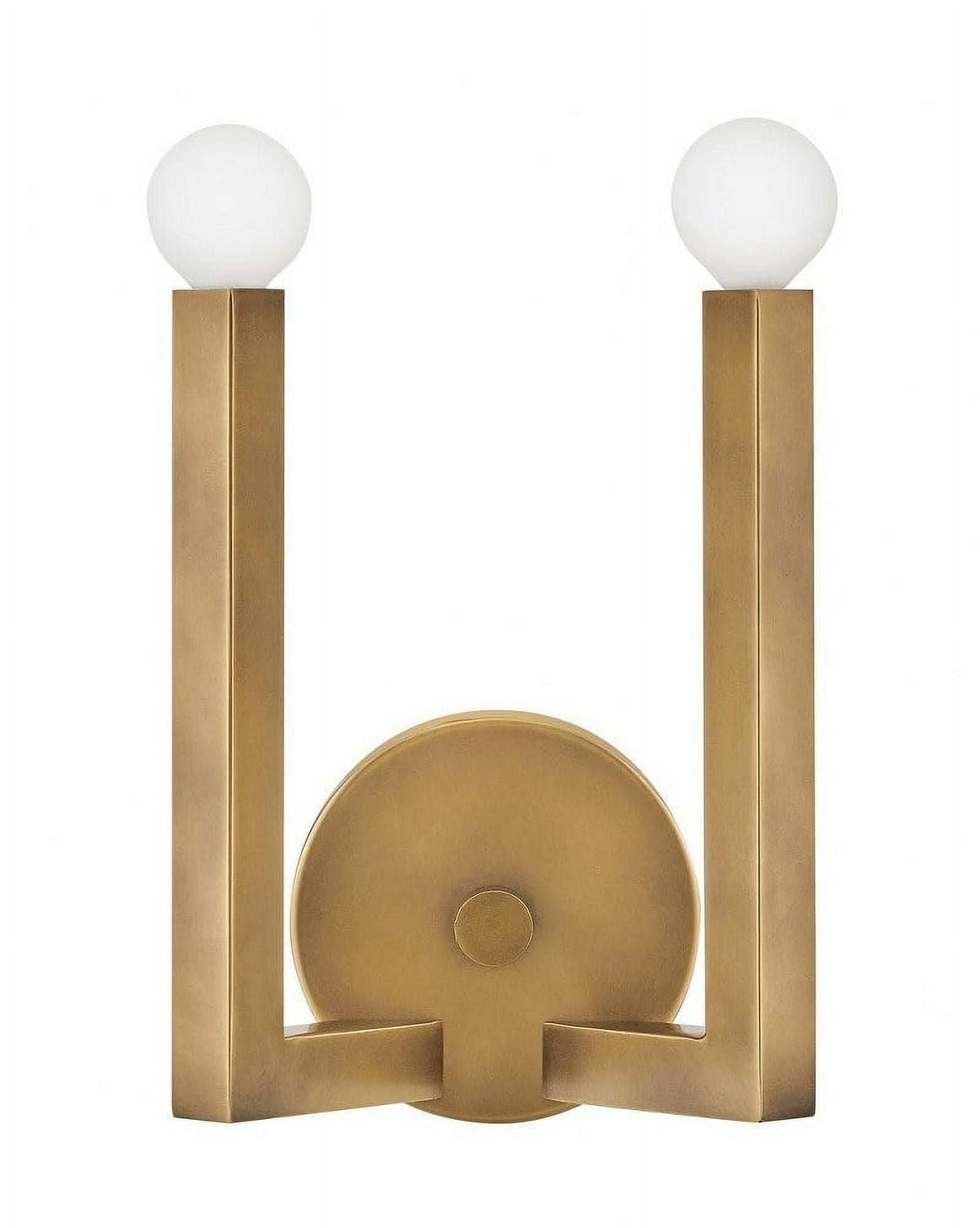 Ezra Heritage Brass 2-Light Dimmable LED Wall Sconce