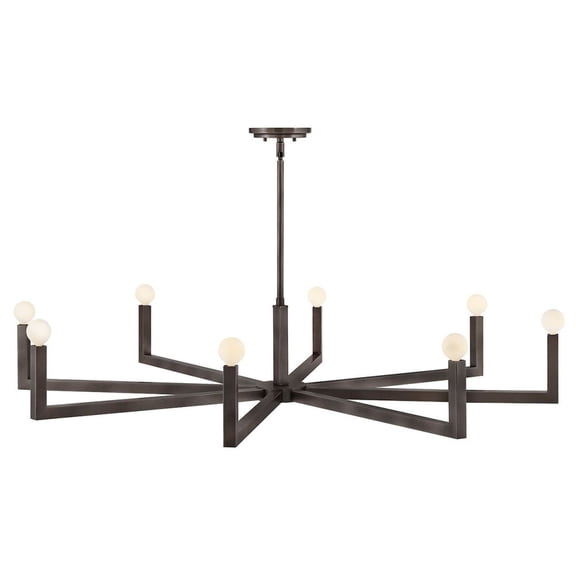 45049BX Hinkley Lighting Ezra - 40W 8 LED Large Chandelier-9 Inches Tall and 50 Inches Wide-Black Oxide Finish