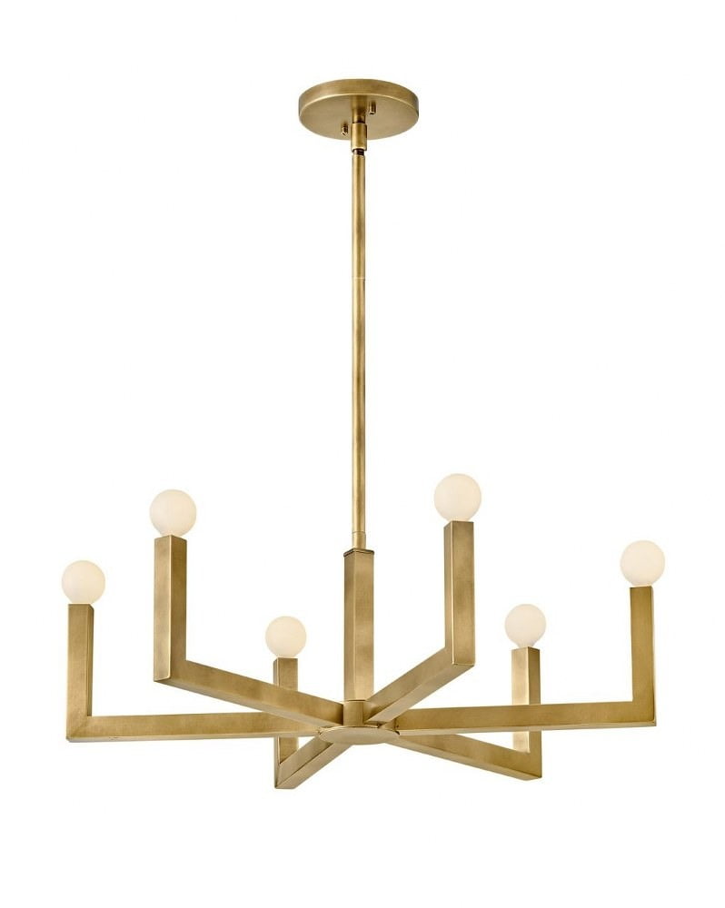 Heritage Brass 27" 6-Light Modern Chandelier