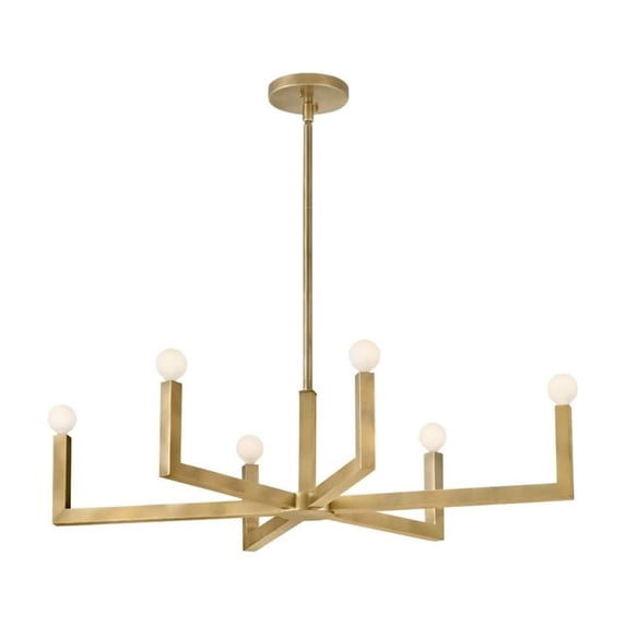 Hinkley Lighting - Ezra - 6 Light Linear Chandelier In Transitional and Modern
