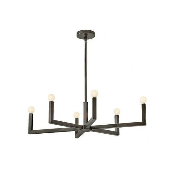 Hinkley Lighting - Ezra - 6 Light Linear Chandelier In Transitional and Modern