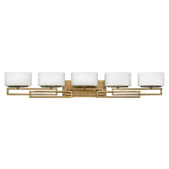 5105BR-Hinkley Lighting-Lanza - 5 Light Bath Vanity in Transitional Style - 43 Inches Wide by 6.75 Inches High-Brushed Bronze Finish-Halogen Lamping