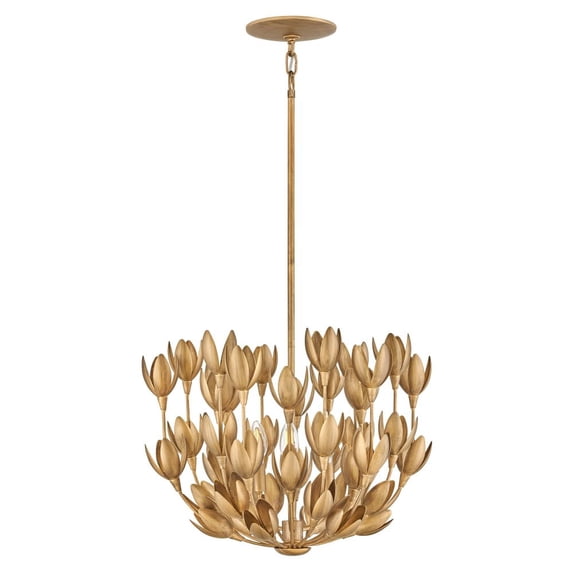 30011BNG Hinkley Lighting Flora - 15W 3 LED Medium Pendant In Bohemian Style-16 Inches Tall and 20 Inches Wide-Burnished Gold Finish