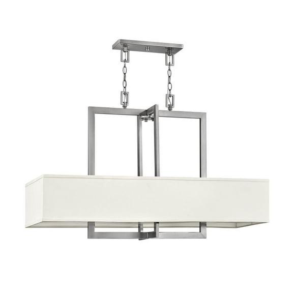 3218AN Hinkley Lighting Hampton - 4 Light Linear Chandelier in Transitional Style - 42 Inches Wide by 26 Inches High-Antique Nickel Finish