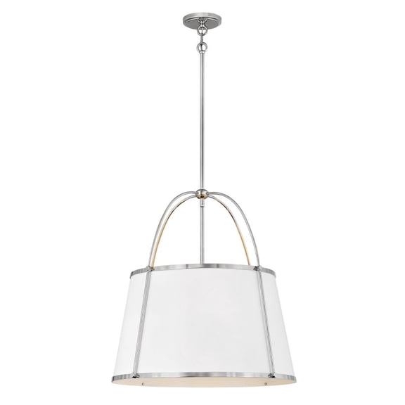 4895PN Hinkley Lighting Clarke - 4 Light Large Pendant in Traditional-Transitional Style - 24.5 Inches Wide by 25.25 Inches High-Polished Nickel