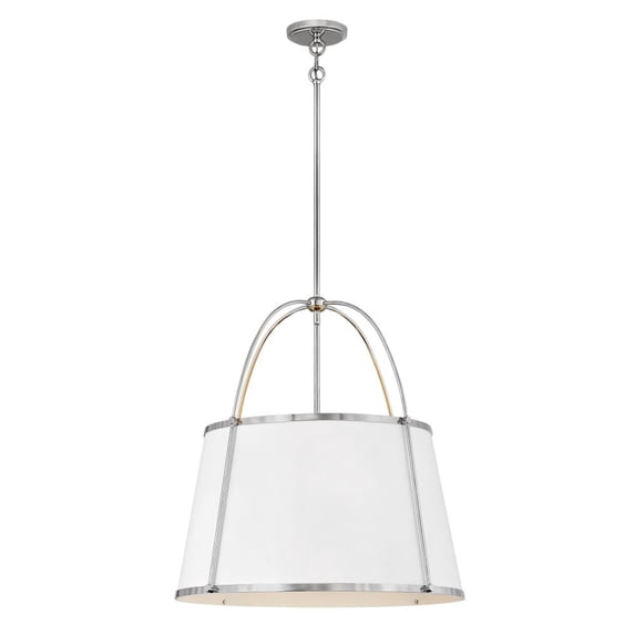 4895PN Hinkley Lighting Clarke - 4 Light Large Pendant in Traditional-Transitional Style - 24.5 Inches Wide by 25.25 Inches High-Polished Nickel