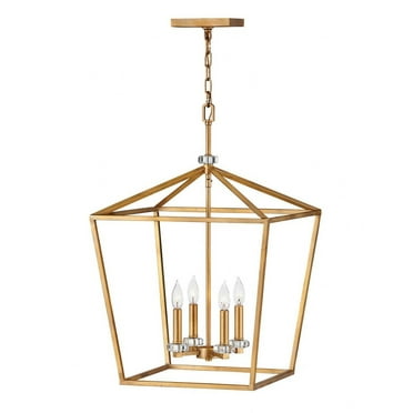 3536DA-Hinkley Lighting-Stinson - 4 Light Large Open Frame Chandelier in Transitional Style - 18 Inches Wide by 27.25 Inches High-Distressed Brass