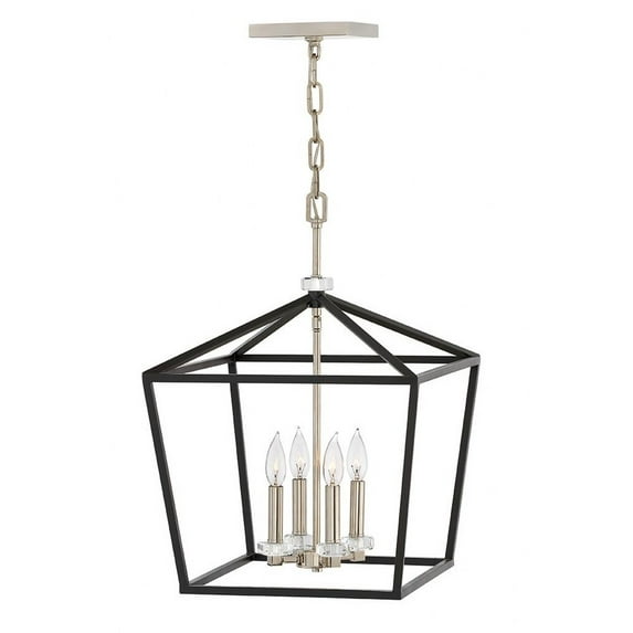 3535BK Hinkley Lighting Stinson - 4 Light Medium Open Frame Chandelier in Transitional Style - 16 Inches Wide by 23 Inches High-Black Finish