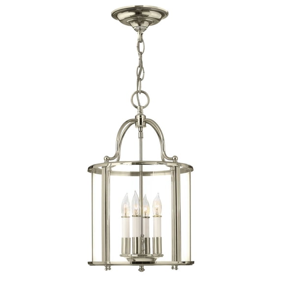 3474PN-Hinkley Lighting-Gentry - 4 Light Medium Foyer in Traditional Style - 12 Inches Wide by 19.75 Inches High-Polished Nickel Finish