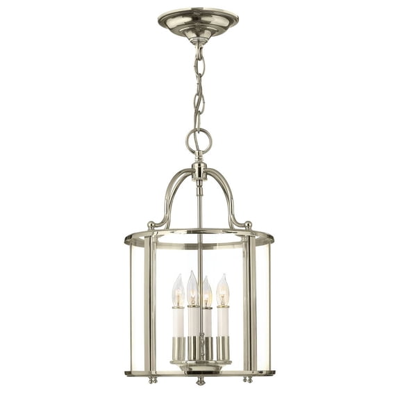 3474PN-Hinkley Lighting-Gentry - 4 Light Medium Foyer in Traditional Style - 12 Inches Wide by 19.75 Inches High-Polished Nickel Finish