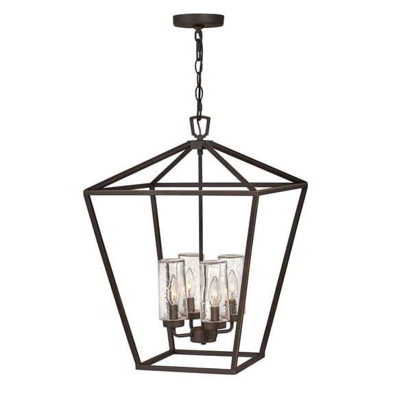 2567OZ-LL-Hinkley Lighting-Alford Place - 4 Light Medium Outdoor Hanging Lantern in Traditional Style - 17 Inches Wide by 24.5 Inches High-Oil Rubbed