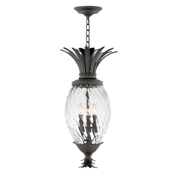 2122MB Hinkley Lighting Plantation - 4 Light Medium Outdoor Hanging Lantern in Traditional-Glam Style - 12.5 Inches Wide by 28.5 Inches High-Museum