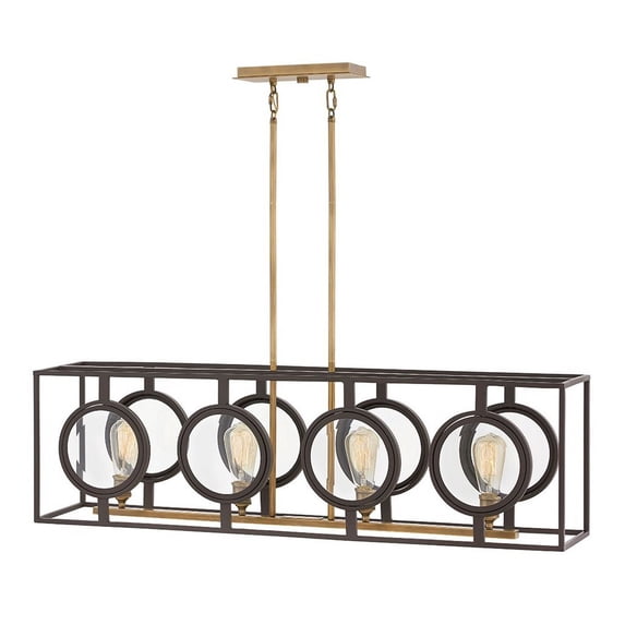 Hinkley Lighting - Fulham - 4 Light Linear Chandelier in Mid-Century Modern