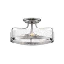 3643BN-CS Hinkley Lighting Harper - 3 Light Large Semi-Flush Mount in Transitional Style - 18 Inches Wide by 10 Inches High-Brushed Nickel