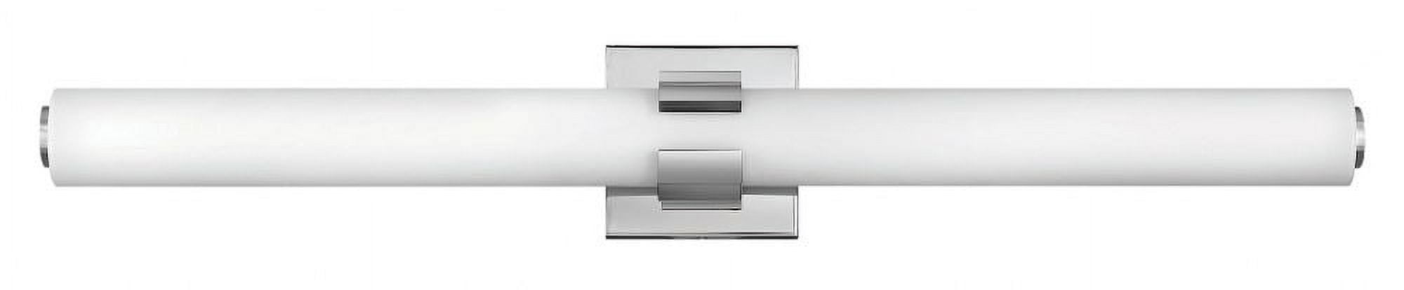 Aiden 31.25" Chrome Etched White Glass LED Bath Bar