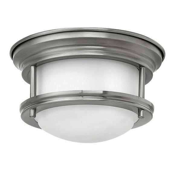 3308AN-Hinkley Lighting-Hadley - 16W LED Mini Flush Mount in Traditional-Transitional-Coastal Style - 7.75 Inches Wide by 4.5 Inches High-Antique