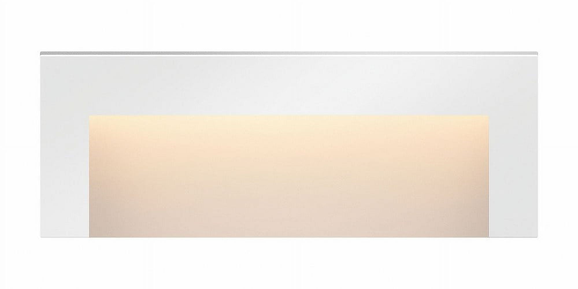 Satin White LED Horizontal Deck Light in Aluminum with Etched Glass