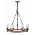 thumbnail image 1 of 29206SQ-LV Hinkley Lighting Sawyer - 6 Light Medium Outdoor Hanging Lantern in Rustic Style - 24 Inches Wide by 23.25 Inches High-Sequoia Finish-LED, 1 of 6