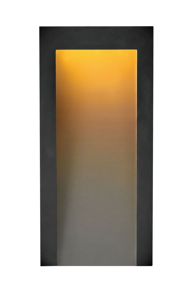Textured Black LED Outdoor Wall Lantern with Etched Lens