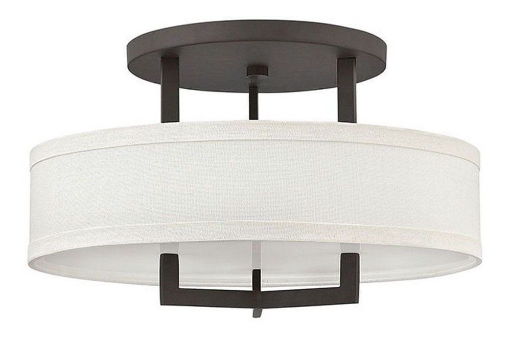 Buckeye Bronze Glass Drum LED Ceiling Light
