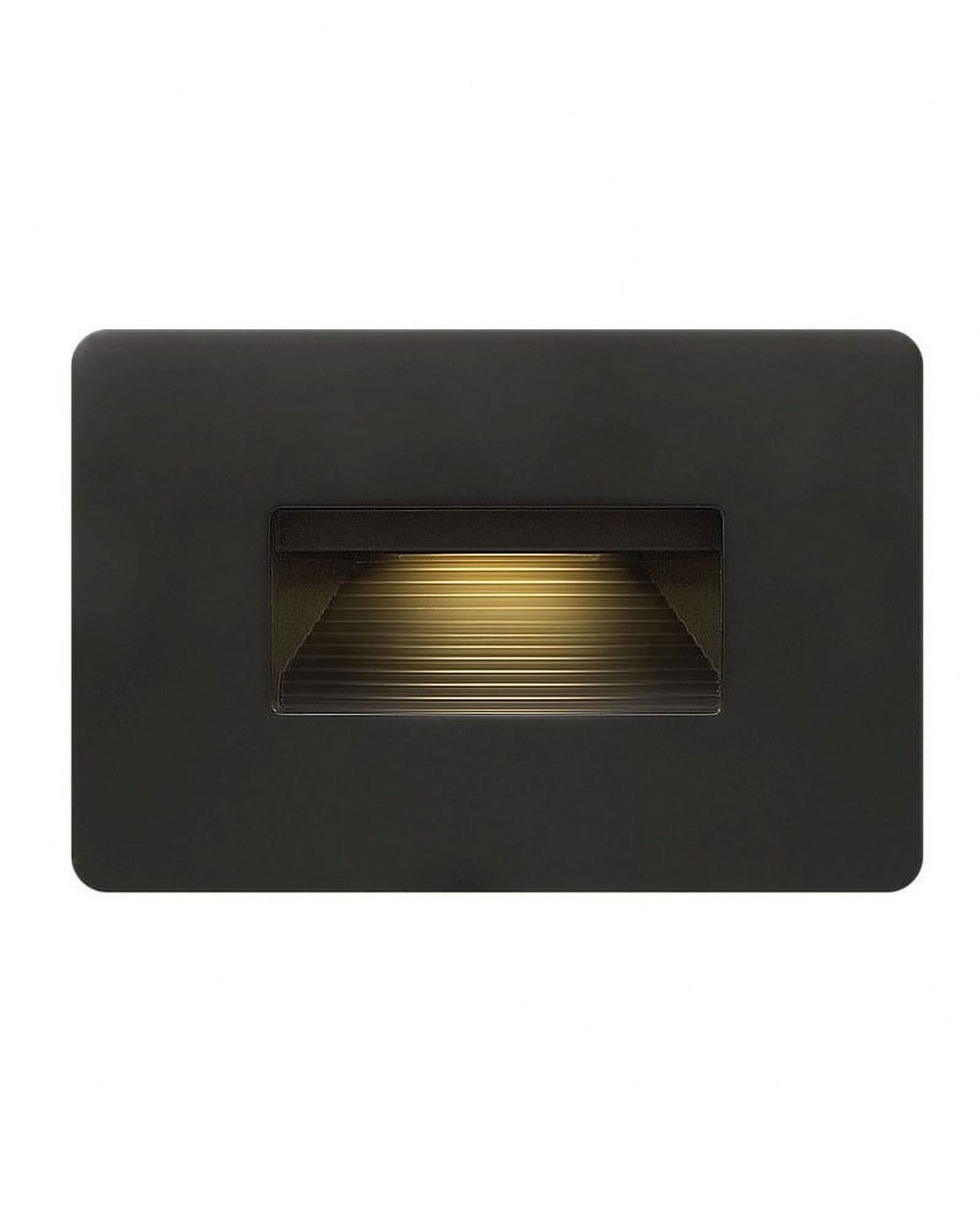 Satin Black Low Voltage LED Step Light with Integrated Bulb