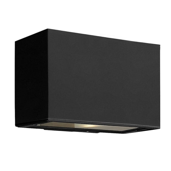 1645SK-LED Hinkley Lighting Atlantis - 1 Light Small Outdoor Up/Down Light Wall Lantern in Modern Style - 9 Inches Wide by 6 Inches High-Satin Black