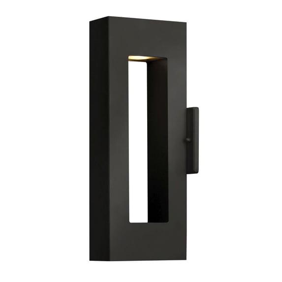 1640SK-LED Hinkley Lighting Atlantis - 6.5 Inch 2 Light Medium Outdoor Wall Lantern-Satin Black Finish-Integrated LED Lamp Base Type