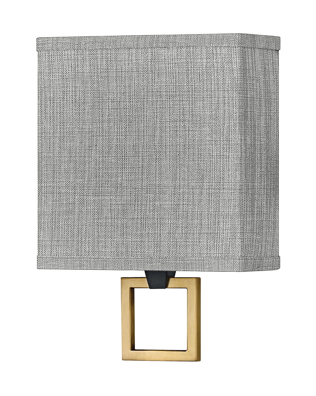 Black and Brass LED Wall Sconce with Gray Shade
