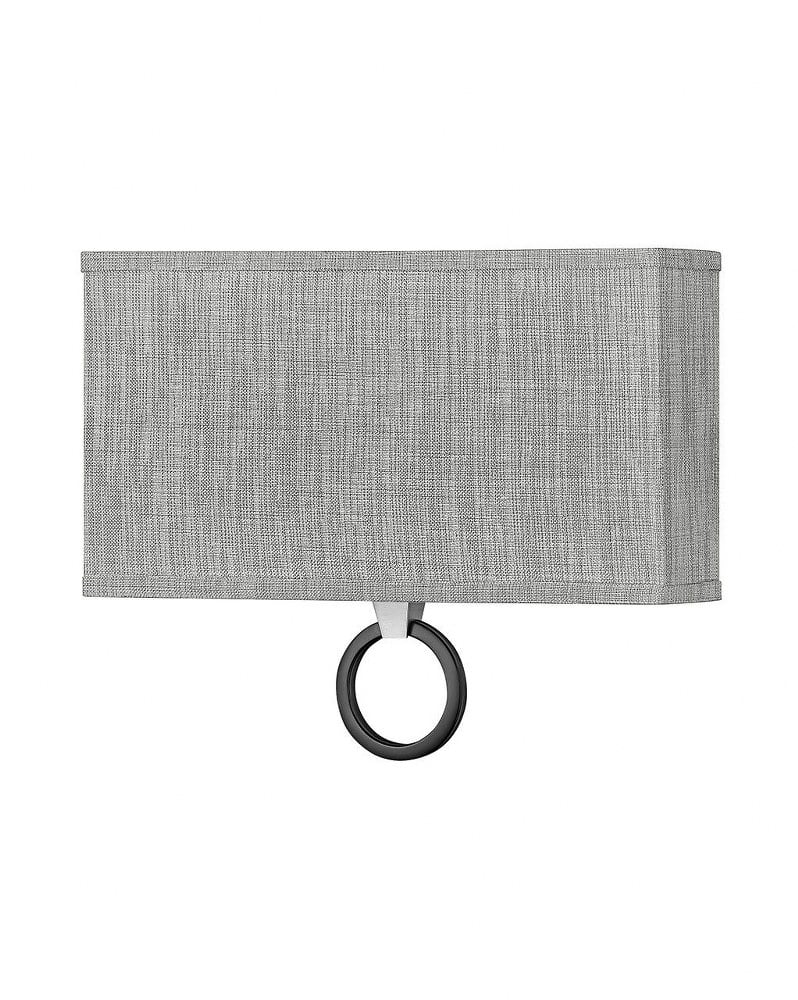 Elegant Brushed Nickel LED Wall Sconce with Heathered Gray Shade