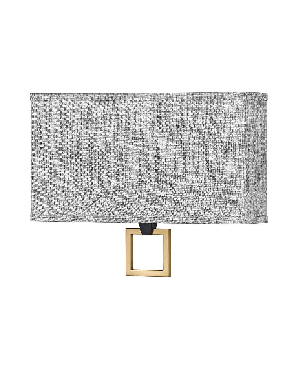 Black and Brass LED Wall Sconce with Gray Shade