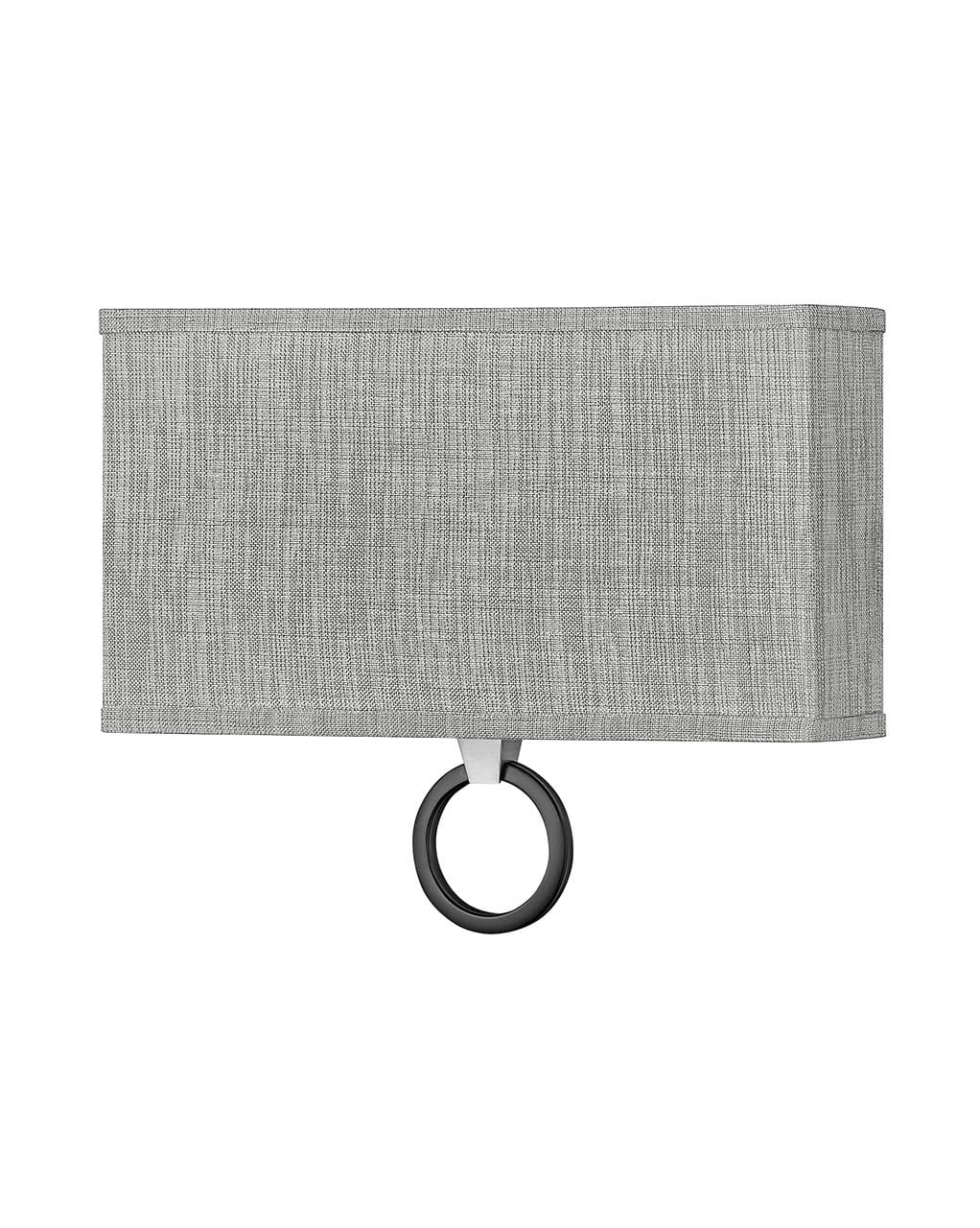 Elegant Brushed Nickel LED Wall Sconce with Heathered Gray Shade