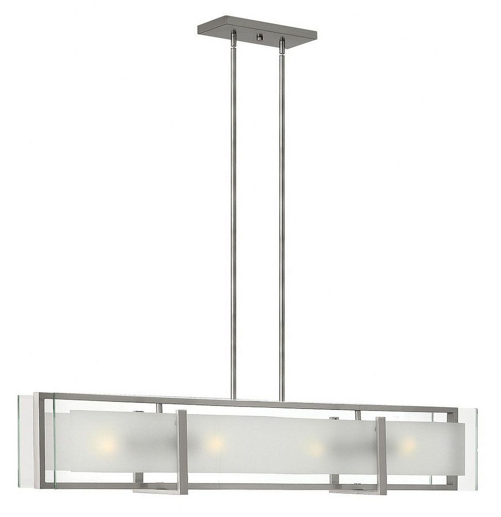 Hinkley Lighting - Latitude - 4 Light Linear Chandelier in Transitional ...