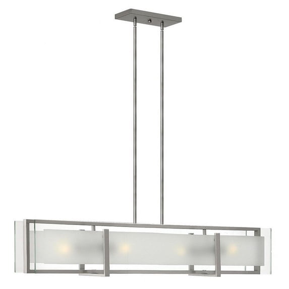 Hinkley Lighting - Latitude - 4 Light Linear Chandelier in Transitional-Modern
