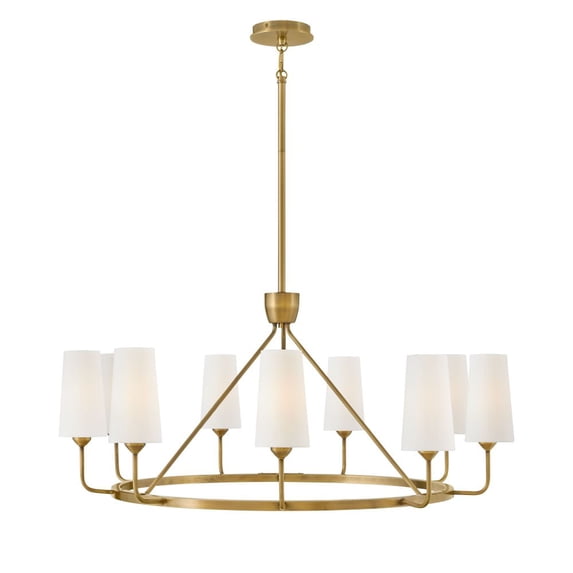45009HB Hinkley Lighting Lewis - 45W 9 LED Medium Pendant In Traditional Style-17.25 Inches Tall and 37.25 Inches Wide-Heritage Brass Finish