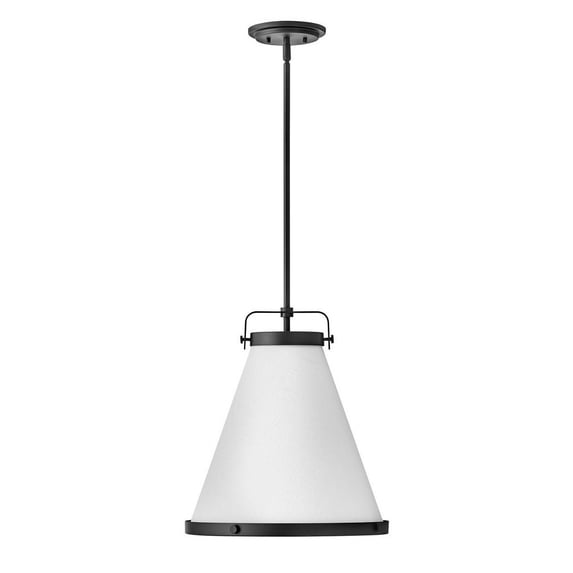 Lexi 1 Light Large Pendant In Traditional-Transitional Style 16 Inches Wide By 17.75 Inches High-Black Finish Hinkley Lighting 4993Bk