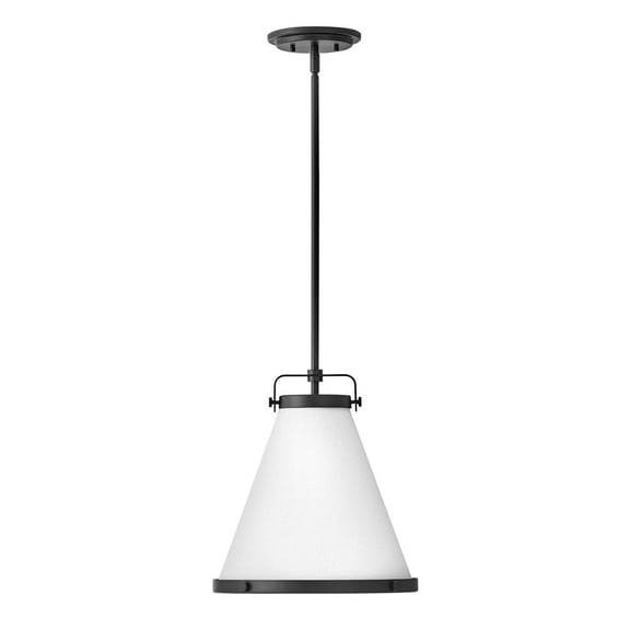 Lexi 1-Light Medium Pendant In Traditional-Transitional Style 13.5 Inches Wide By 14.75 Inches High-Black Finish Hinkley Lighting 4997Bk