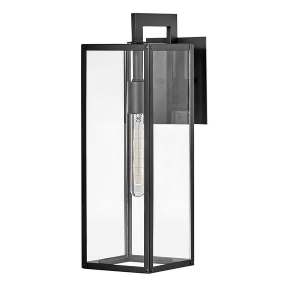 2594BK-LL Hinkley Lighting Max - 1 Light Medium Outdoor Wall Lantern in Transitional Style - 6 Inches Wide by 18.5 Inches High-Black Finish-LED