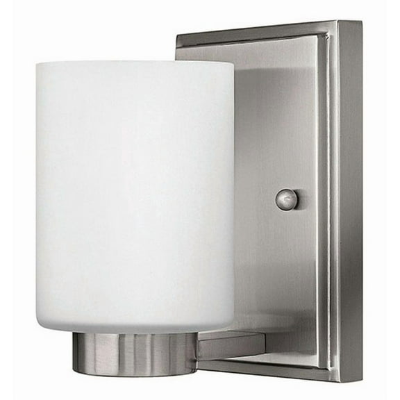 5050BN-LED Hinkley Lighting Mileys - 1 Light Bath Vanity in Transitional Style - 4.5 Inches Wide by 6.5 Inches High-Brushed Nickel Finish-Cased Opal