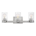 thumbnail image 1 of 3 Light Bath Vanity In Transitional Style 21.5 Inches Wide By 7 Inches High-Brushed Nickel Finish-Clear Glass Color-Halogen Lamping Type Hinkley, 1 of 8